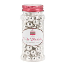 Sugar Pearls - Cake-Masters Soft Sugar Pearls Silver 10 mm 80 g