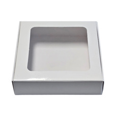 Decoration Materials - Cookie Box 9х9х2.5 cm - White