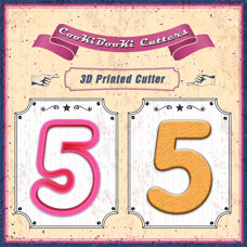Cookie Cutters - Plastic Cutter - Five - 7cm