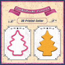Cookie Cutters - Cookie Cutter - Flat Christmas Tree #02