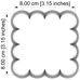 Cutter - Square Deep 4-Waved 8 cm