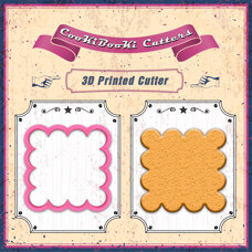 Cutter - Square Deep 4-Waved 8 cm