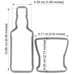 Cutter - bottle 14 sm and glass 7 sm for whiskey