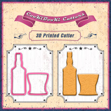 Cutter - bottle 14 sm and glass 7 sm for whiskey