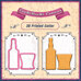 Cutter - bottle 14 sm and glass 7 sm for whiskey