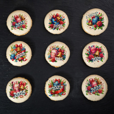 French Macarons Printed Shells - Graduation 2025 18 pcs.