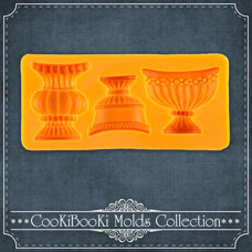 Modeling Molds - Silicone Mold - Decorative Vases 3 cav.