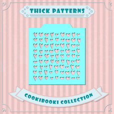 Decoration Materials - Plastic Stencil - Hearts No. 01