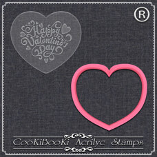 Резец с акрилна щампа - Happy Valentine Day