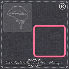 Acrylic Stamp With Cutter - Passion Kiss