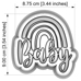 Резец с щампа - надпис Baby