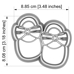 Cookie Cutters - Cutter & Stamp - Baby Slippers