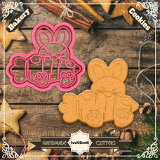 Cutter & Stamp - Easter Rabbit With Parrot