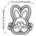 Cookie Cutters - Cutter & Stamp - Easter Rabbit #04 Cookie Cutters - Cutter & Stamp - Easter Rabbit #04