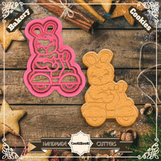 Cutter&Stamp - Easter Bunny On A Moped