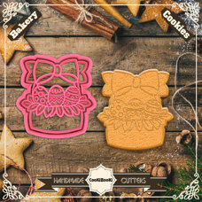 Cutter&Stamp - Easter Bucket Wit A Bow And Eggs