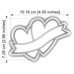 Cookie Cutters - Cutter&Stamp - Double Heart With Label