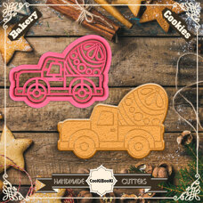 Резец с щампa - Великденско камионче с яйце
