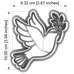 Cookie Cutters - Cutter&Stamp - Dove with Olive Branch