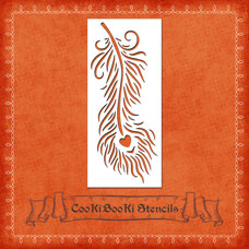 Decoration Materials - Silicone Stencil - Peacock Feather