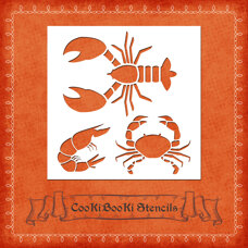 Decoration Materials - Silicone Stencil - Sea Crabs