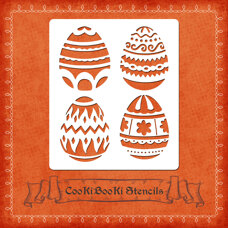 Decoration Materials - Silicone Stencil - Easter Eggs #01