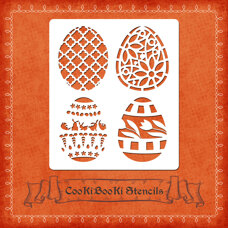 Decoration Materials - Silicone Stencil - Easter Eggs #03