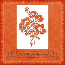 Silicone Stencil - Flower Bunch No. 02