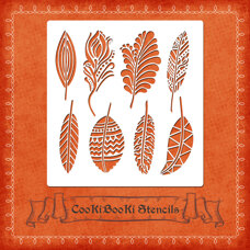 Silicone Stencil - Feathers No. 01