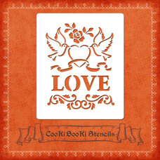 Decoration Materials - Silicone Stencil - Love Decor #01