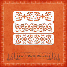 Silicone Stencil - Decorative Borders No. 01