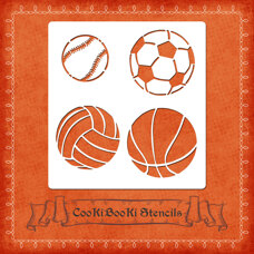 Silicone Stencil - Sport Balls