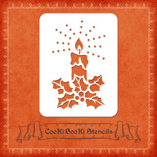 Silicone Stencil - Christmas Candle No. 01