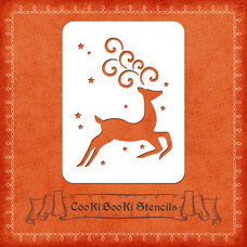 Silicone Stencil - Christmas Reindeer No. 01