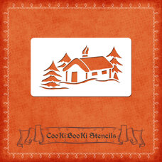 Silicone Stencil - Christmas Landscape No. 01