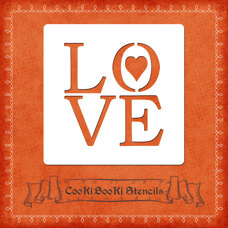 Silicone Stencil - LOVE No. 01