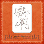 Silicone Stencil - Rose Branch - Outline