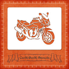Decoration Materials - Silicone Stencil - Motorcycle