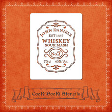 Silicone Stencil - Whiskey Label 