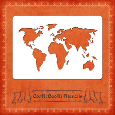 Silicone Stencil - World Map