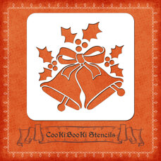 Decoration Materials - Silicone Stencil - Christmas Bells with a Bow