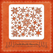 Decoration Materials - Silicone Stencil - Snowflakes #02