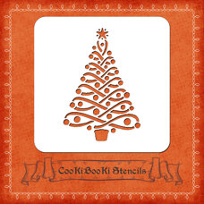 Silicone Stencil - Christmas Tree No. 02