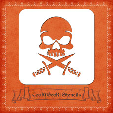 Silicone Stencil - Skull No. 02