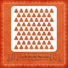 Silicone Stencil - Texture Christmas Trees