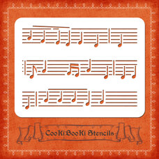 Силиконов шаблон - ноти No. 03