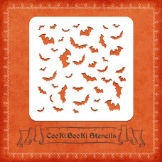Decoration Materials - Silicone Stencil - Bats #03