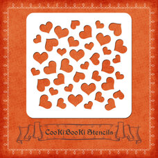 Silicone Stencil - Hearts Texture