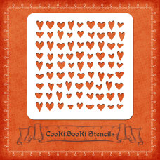 Silicone Stencil - Hearts Texture No. 02