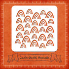 Silicone Stencil - Rainbows Texture